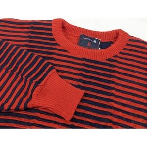 Vintage‎ Demetre Virgin Wool Knit Ski Sweater 80s Mens LG Red Blue Textured USA